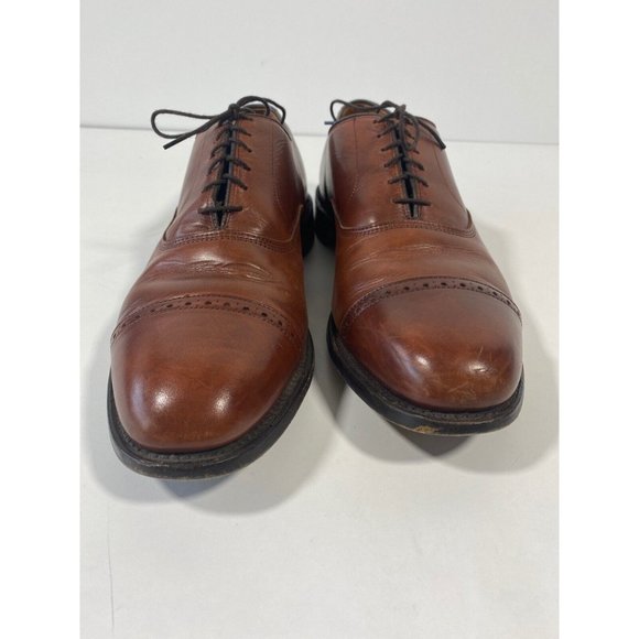 Allen Edmonds Byron Mens 13 B Brown Cap Toe Oxford Dress Shoes USA Made main image 8